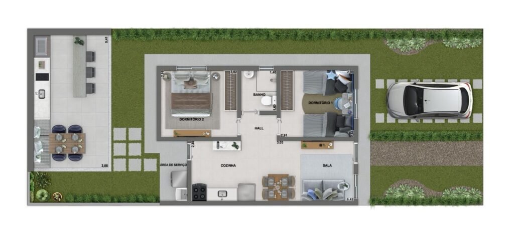 Planta 1 — Jardim Veredas de Ouro