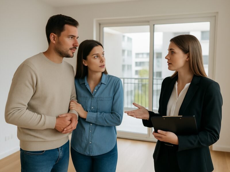 Visita ao Vértice Residencial com corretora avaliando o imóvel e anotando perguntas importantes